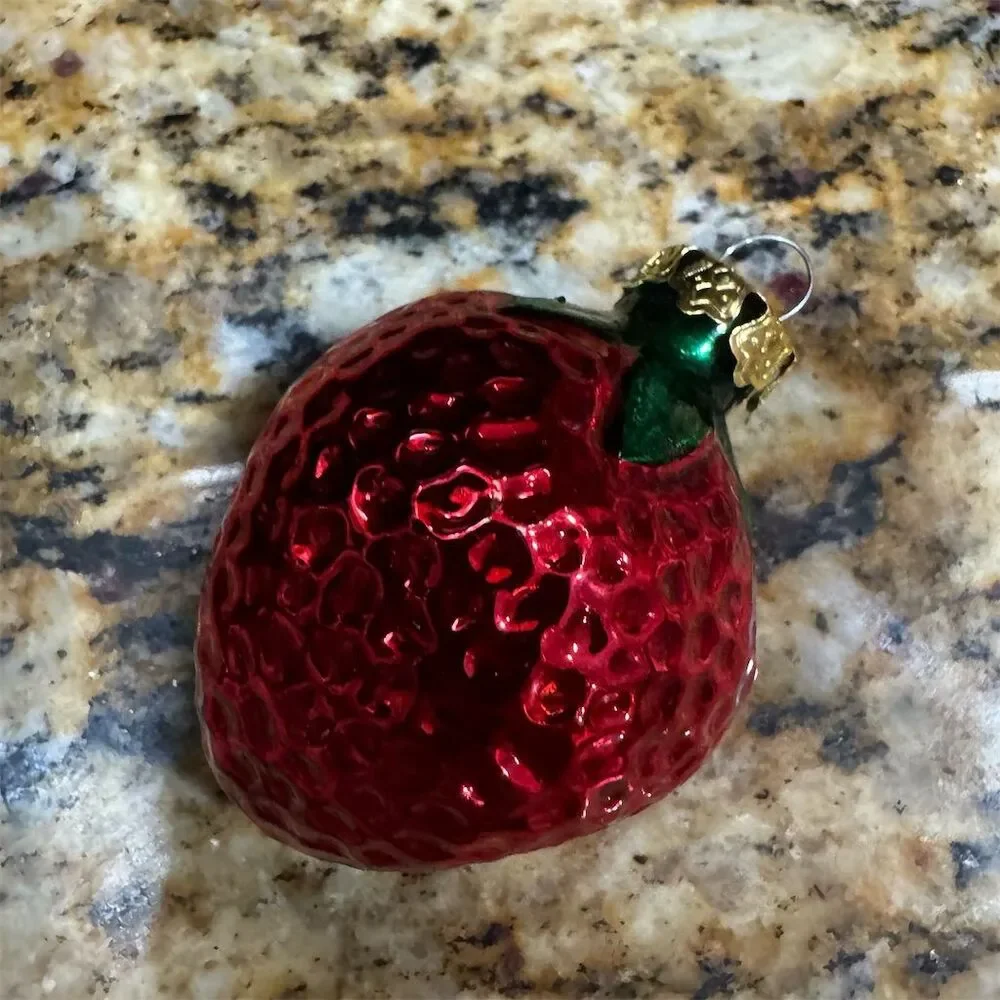 Old World Christmas Glass Ornament Summer Strawberry Hand-Painted
